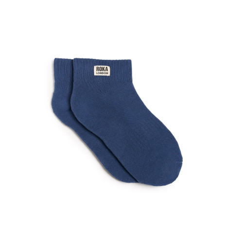 Roka Socks - Wembley - Coastal Blue  - Organic Cotton - One Size