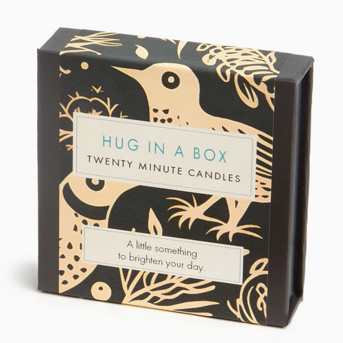 Hug in A Box - 20 Minute Mini Candles - Cotton & Grey