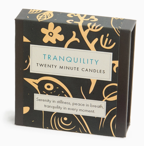 Tranquility  - 20 Minute Mini Candles - Cotton & Grey