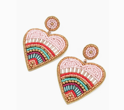 Pink Multi Patterned Heart - My Doris