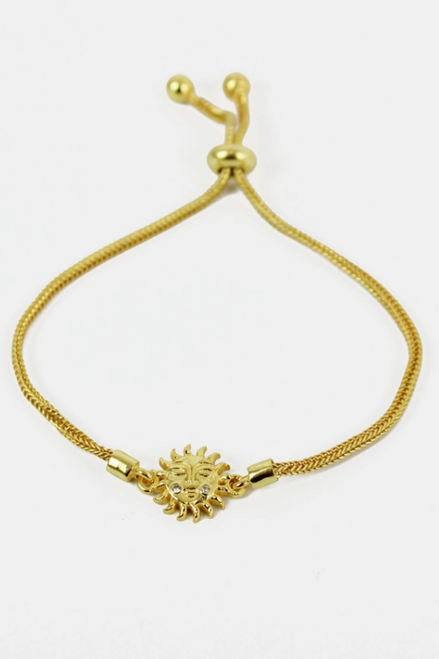 Gold Sun Face Bracelet - My Doris