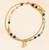 Semi Precious Beaded Blue Turtle Anklet in Gold - Lisa Angel