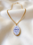 Blue Amour Ceramic Pendant and Necklace - White Rain Ceramics