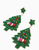 Large Rainbow and Green Christmas Tree Earrings - My Doris
