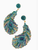 Peacock Feather Beaded Earrings - My Doris