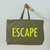 Escape - Oversized Tote Bag - Olive (Russet & Gray)