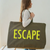 Escape - Oversized Tote Bag - Olive (Russet & Gray)