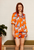 Their Nibs - Womens Satin Shortie Pyjamas - Orange Horses