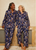 Their Nibs - Womens Cotton Traditional Pyjamas Navy Owl Moon