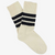 Women Stripes Crew Socks - Escuyer