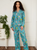 Their Nibs - Womens Cotton Traditional Pyjamas - Field Flowers Print - Green