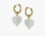 Sasha Heart Pearl Drop Huggie Earrings - Big Metal London