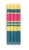 BCS  British Colour Standard - Striped Sulphur, Neyron & Petrol Eco Dinner Candles, 4 per pack