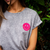Acid Wash Grey T-Shirt with Embroidered Neon Smiley Face - Percy and Nell Retail Limited