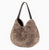 Slouch Bag - Taupe Faux Sheepskin - By Helen Moore