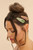 Jewelled Hair Clips (Set of 2) - Asymmetric leaf and Feather, Sage & Lilac - Powder