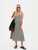 Rose Gingham Midi Dress - Black - By Fika
