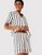 Organic Cotton Navy & Cream Stripe Print - Chelsea Peers