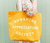 Sunshine Appreciation Society - Yellow Canvas Tote Bag - Alphabet Bags