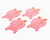 Helio Ferretti Tiger Coasters - Pink - Set of 4