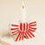 Red and White Stripe Bow Ceramic Candle Holder - Lisa Angel Red and White Stripe Bow Ceramic Candle Holder - Lisa Angel