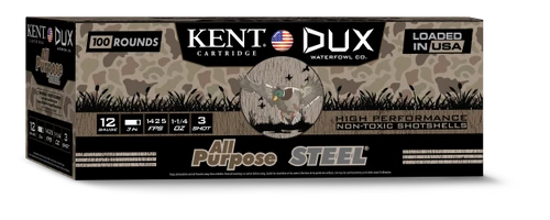 Kent Cartridge All Purpose Steel shotgun shells for waterfowl and upland hunting, high-velocity steel shot for reliable performance