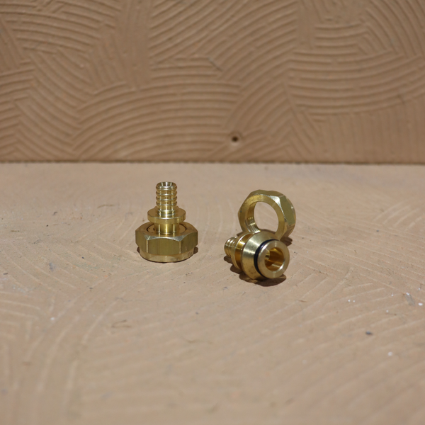 Messingverschraubung mit Schiebmuffe