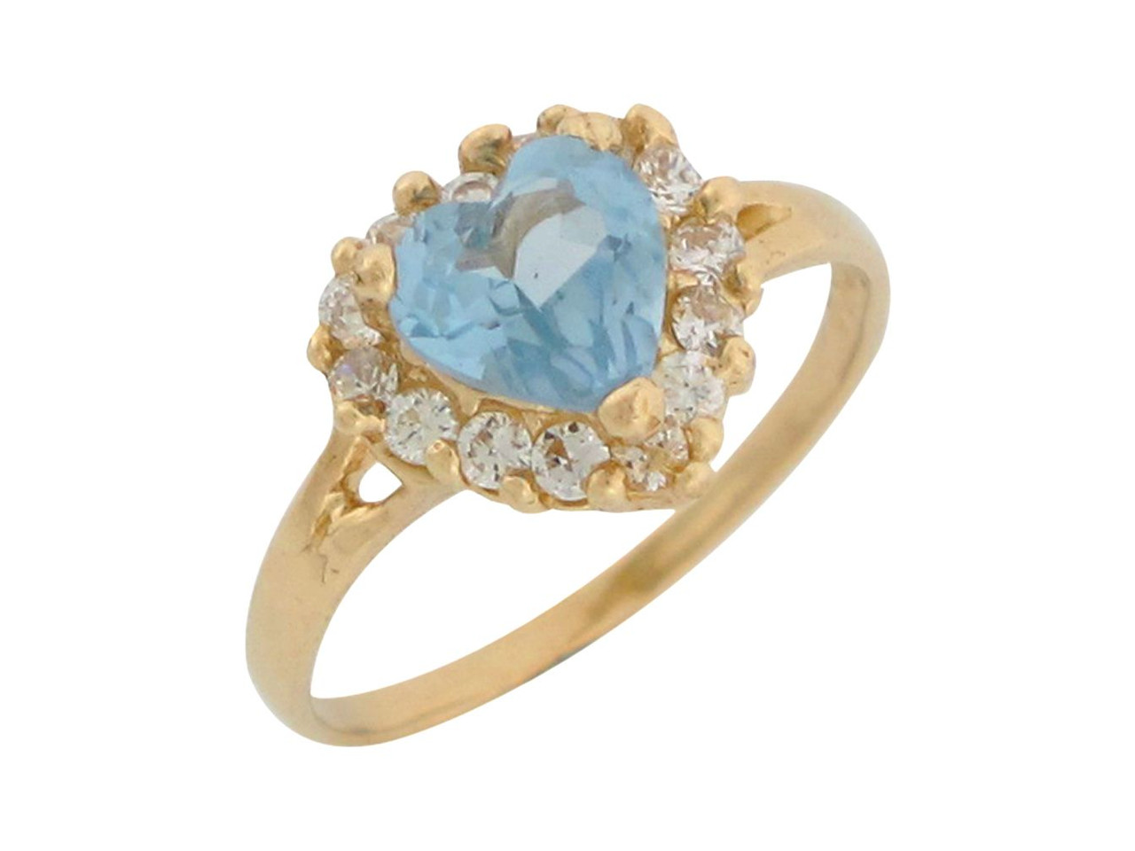White CZ Birthstone Baby Girl Ring (JL# R8279) Jewelry Liquidation