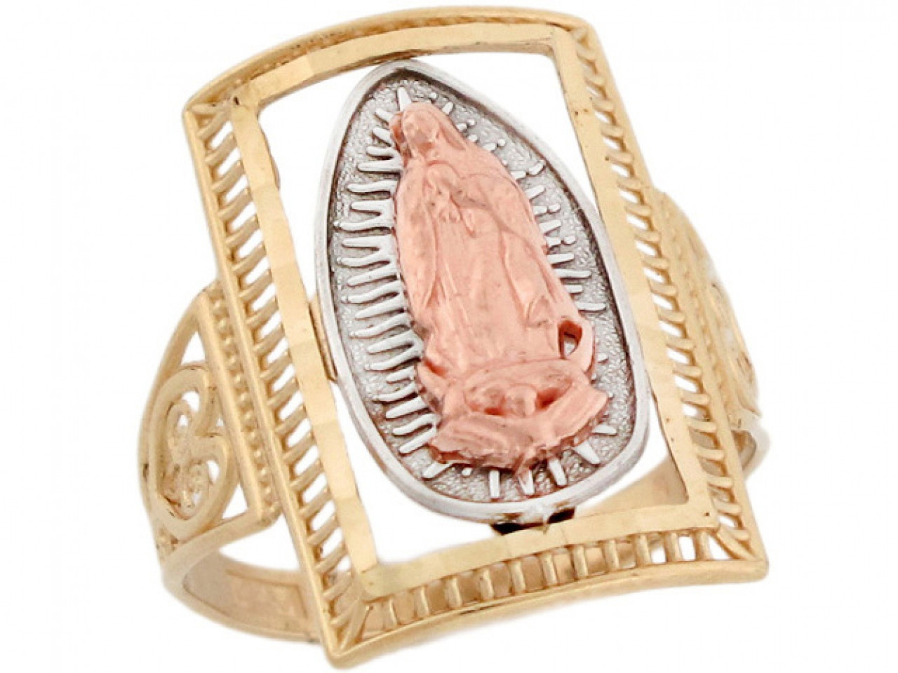 Latin Cross Christian Solid Band Religious Ladies Ring (JL# R8654) -  Jewelry Liquidation