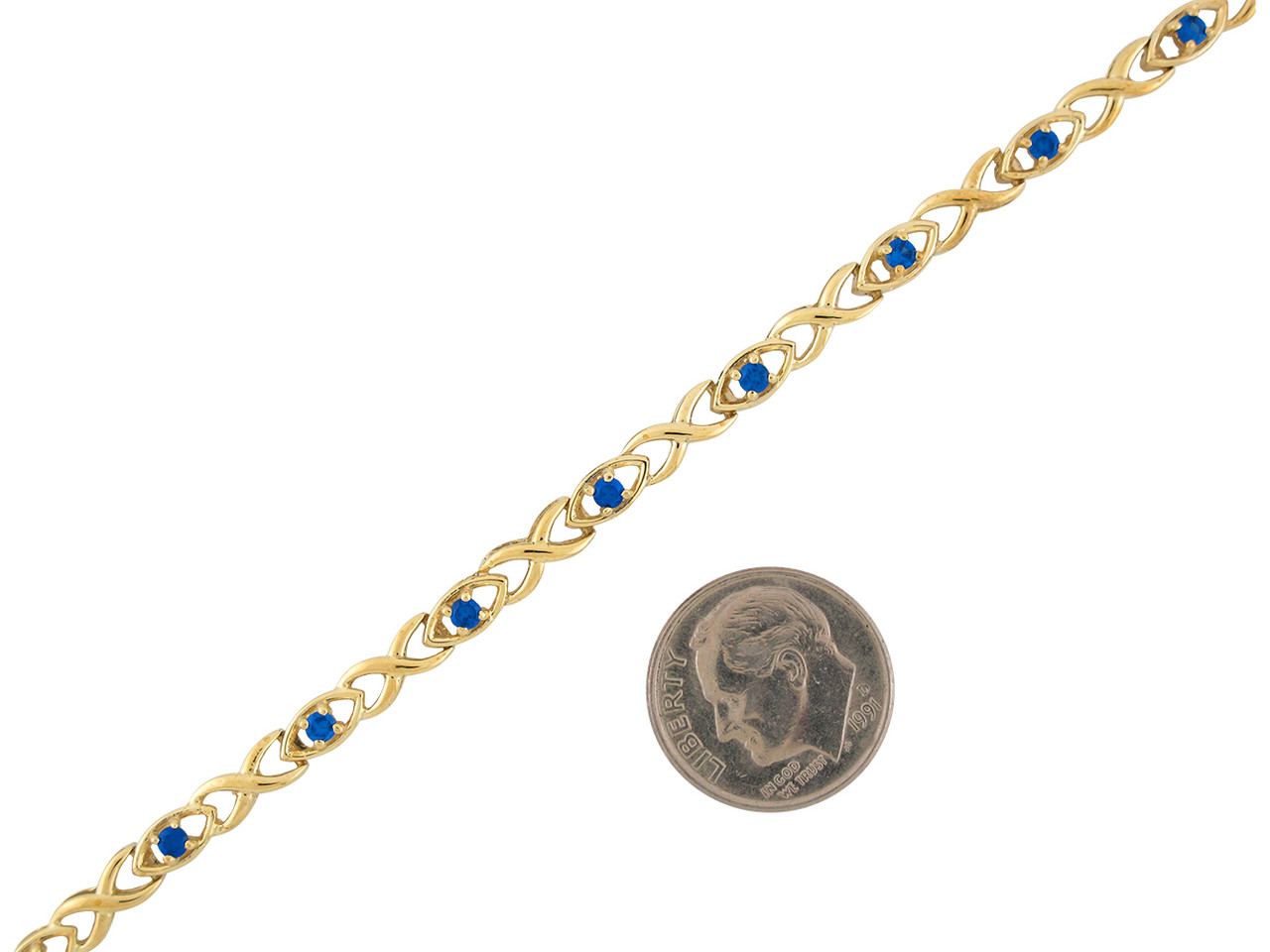 Ladies Real Criss Cross X Design Bracelet (JL# B10654) - Jewelry