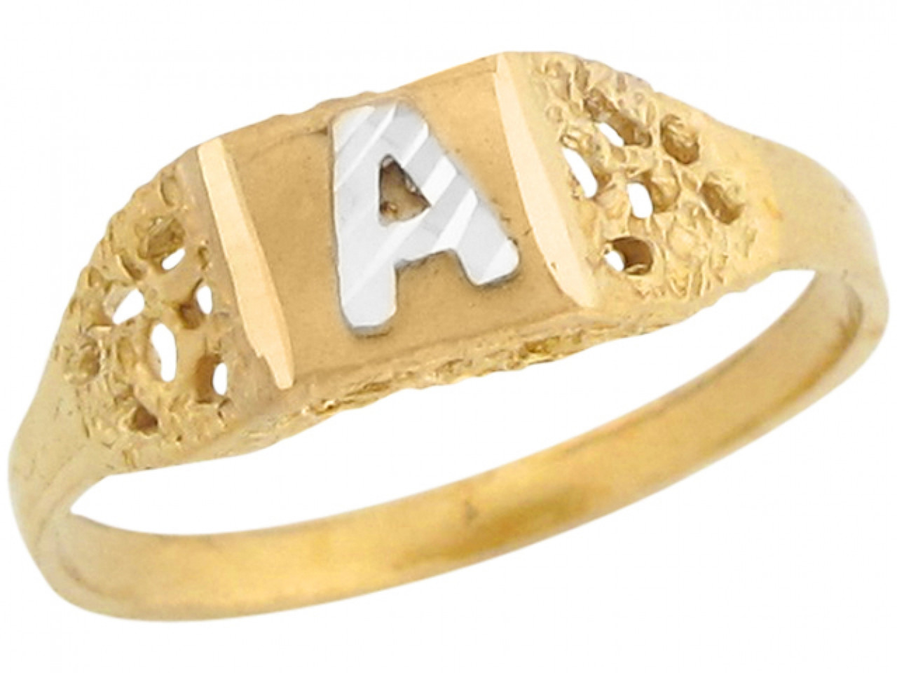 Letter P Block Alphabet Initial Heart Monogram Signet Ring Gold Plated  Engraved - Walmart.com