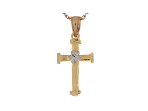 Diamond Cut Religious Capital Latin Cross Charm Pendant (JL# P9263) Diamond Cut Religious Capital Latin Cross Charm Pendant (JL# P9263)