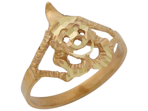 Cute Adorable Funny Circus Clown Ladies Diamond Cut Ring (JL# R10424)