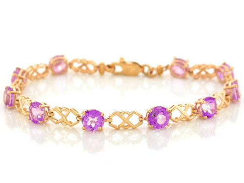 Unique Criss Cross Design Bracelet with Gemstones (JL# B1497)