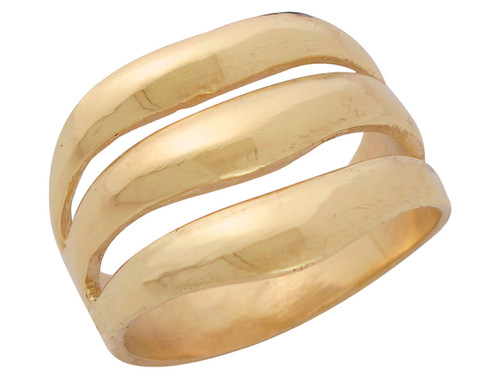 Ladies Modern Simplistic Split Band High Polish Ring (JL# R10467)