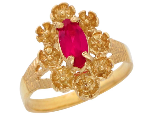 Ladies Flower Framed Elegant Ring (JL# R10462)