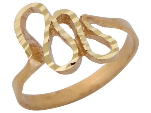 Modern Wave Snake Design with Diamond Cuts Ladies Ring (JL# R10411)