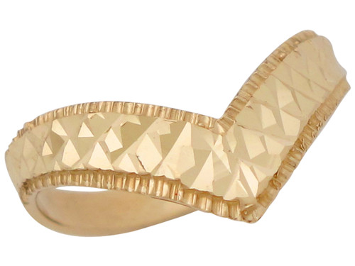 Modern Design V Shape Diamond Cut Ladies Ring (JL# R10401)