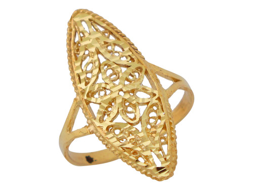 Diamond Cut Modern and Stylish Filigree Ladies Ring (JL# R10095)