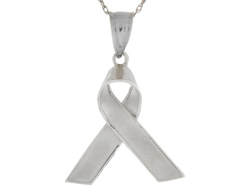 Elegant High Polish Ribbon for A Cause Pendant (JL# P9972)