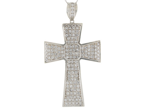 Shimmering Accented Pattee Cross Pendant (JL# P9882)