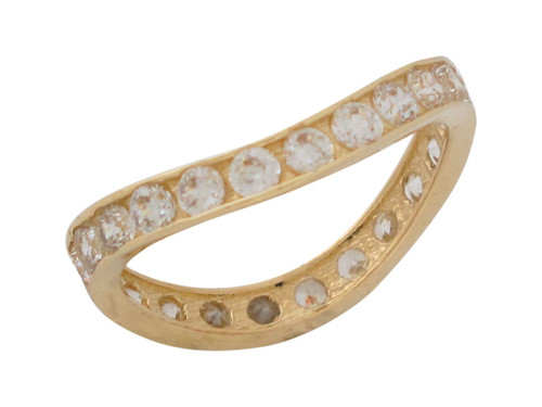 Modern Wave Sparkling Ladies Eternity Band Ring (JL# R8665)