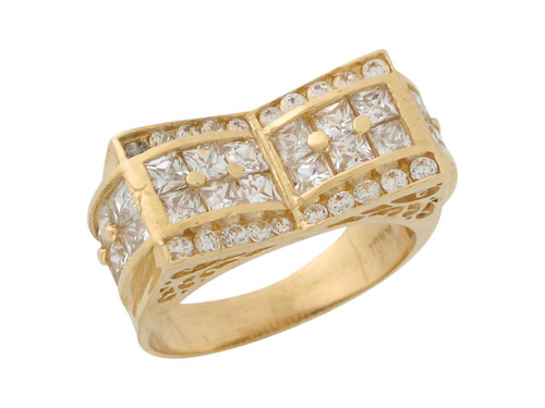 Unique Design Filigree Detail Radiant Ladies Ring (JL# R8659)