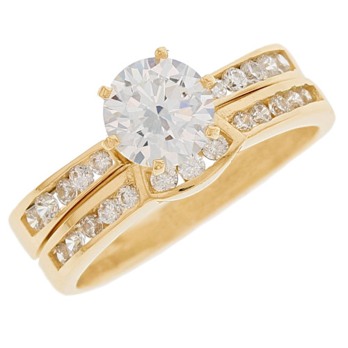 Classic Beauty Ladies Wedding Set Duo Rings (JL# R8407)