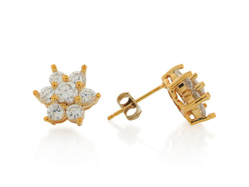 Cute Shining Flower Post Earrings (JL# E8156)