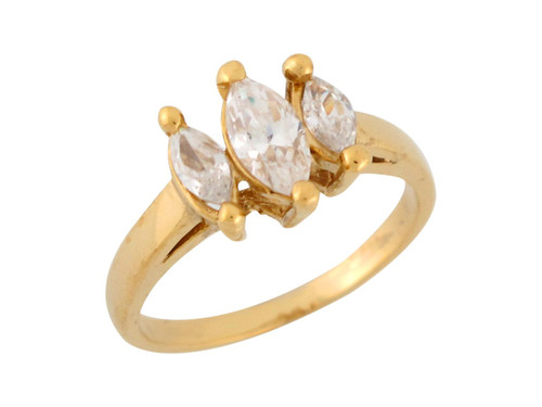 Three-stone Marquise Cut Ladies Anniversary Ring (JL# R7706)