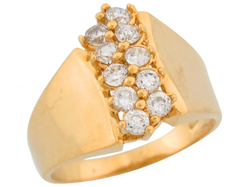Ten-stone Wide Band Modern Ladies Anniversary Ring (JL# R7492)