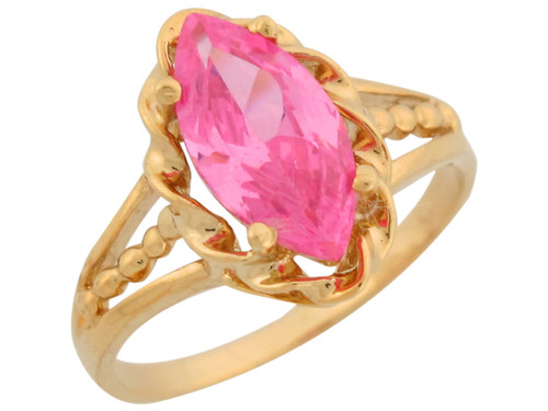 Pink CZ Unique Design Beautiful Stylish Ladies Ring (JL# R7299)