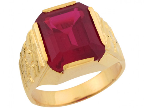 Birthstone Sleek Stylish Mens Ring (JL# R6773)