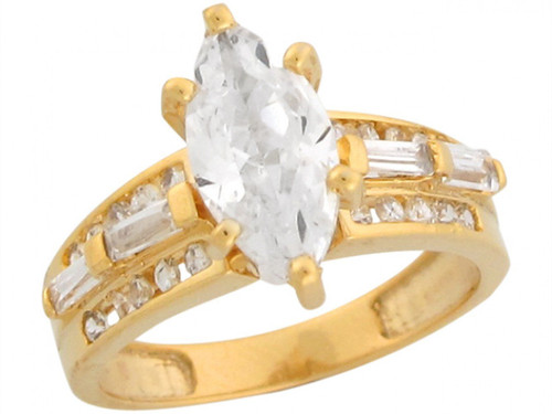 2.91ct Marquis CZ Brilliant Ladies Engagement Ring (SKU# R5971)